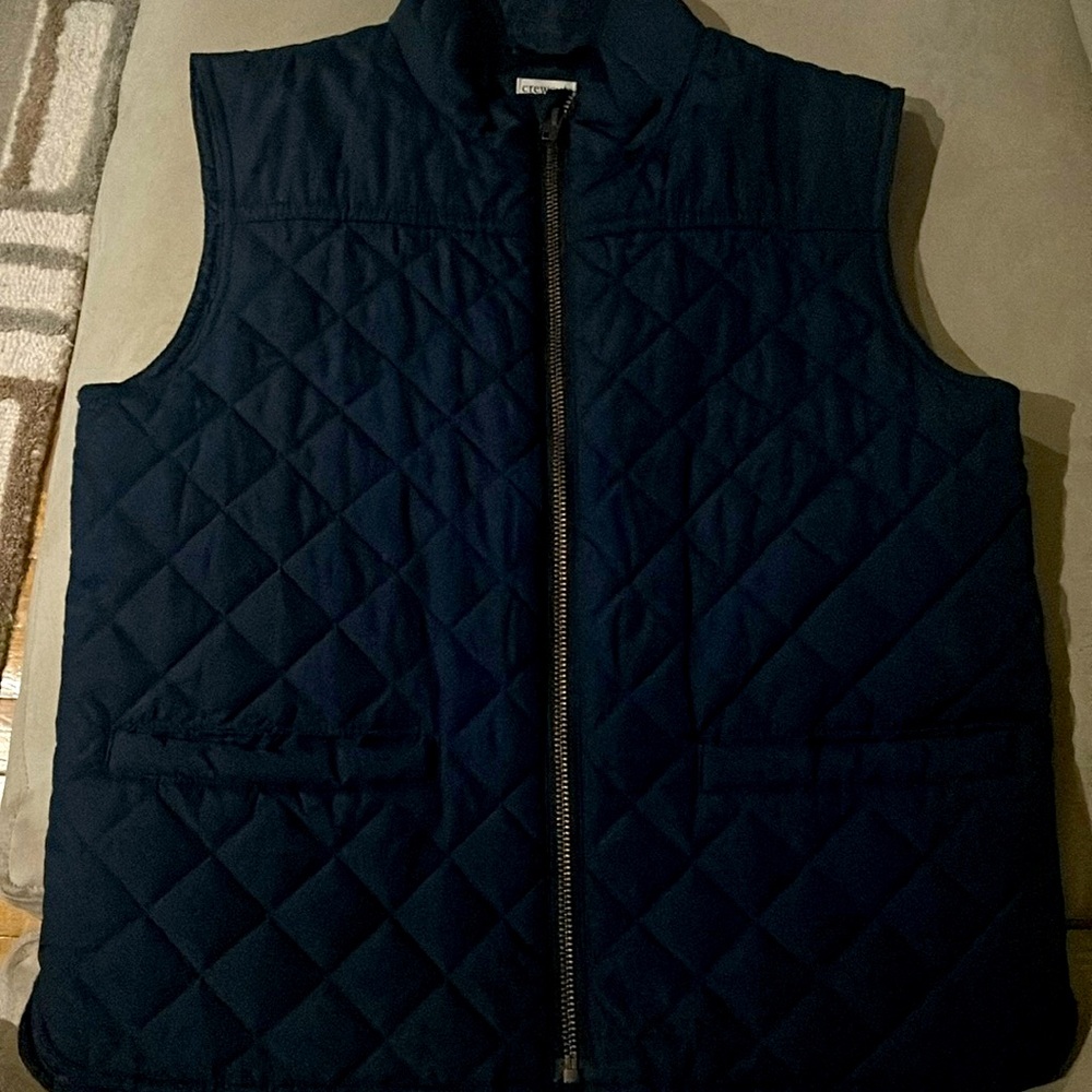 Dark Navy zip vest J Crew